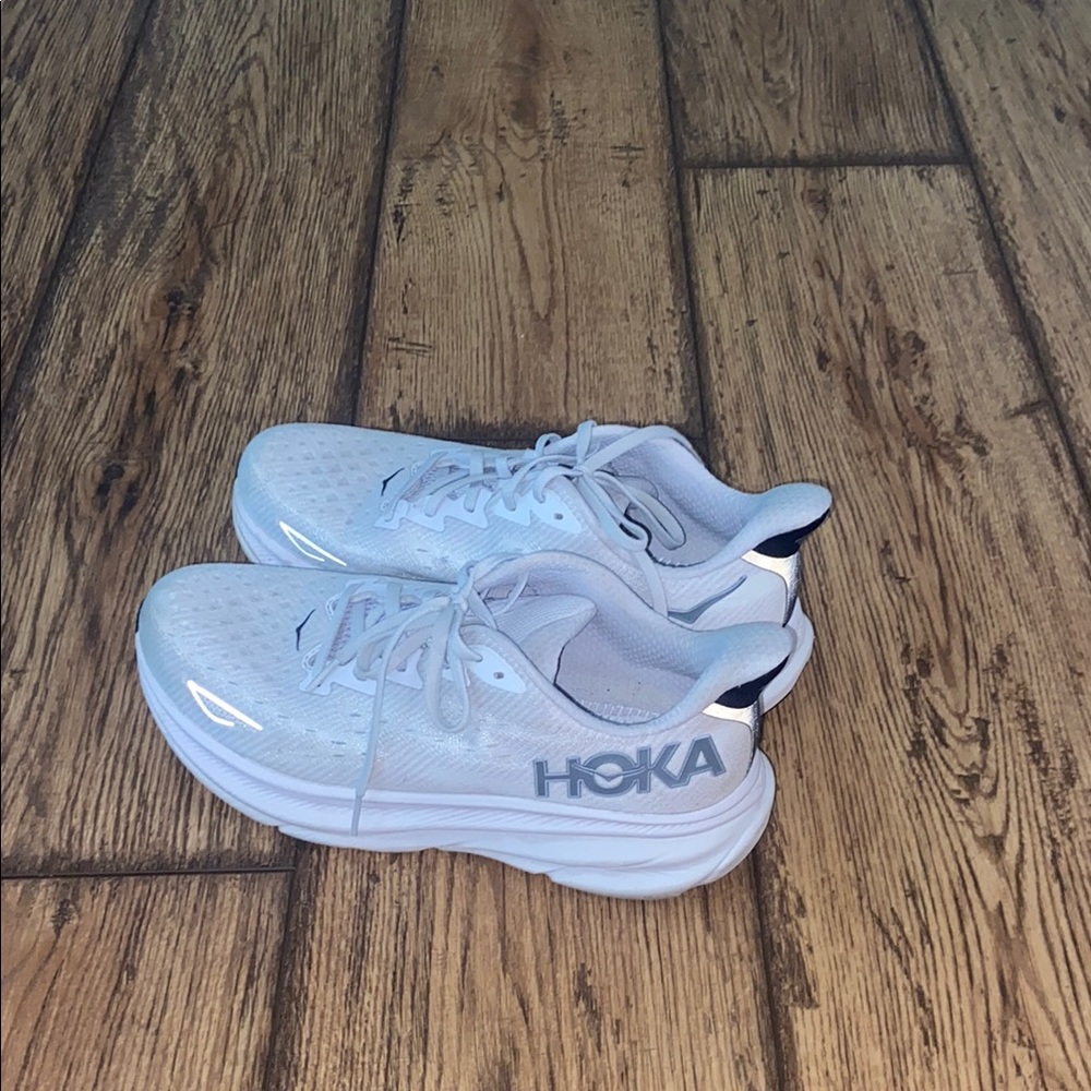 Hoka White Athletic Sneakers